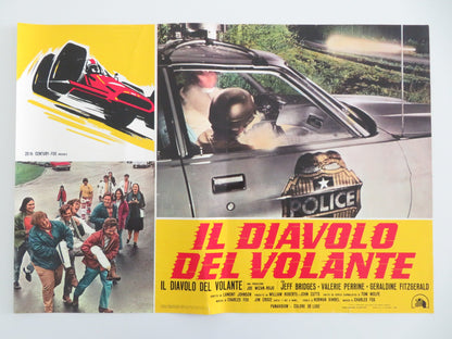 THE LAST AMERICAN HERO - C ITALIAN FOTOBUSTA POSTER JEFF BRIDGES 1973 - Rendezvous Cinema