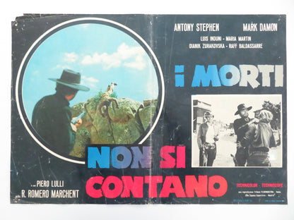 DEAD MEN DON'T COUNT ITALIAN FOTOBUSTA POSTER ANTHONY STEFFEN MARK DAMON 1968 - Rendezvous Cinema