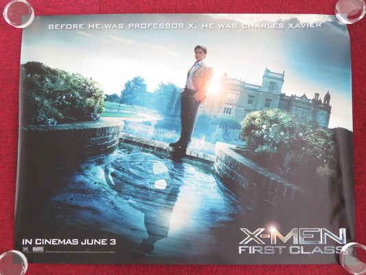 X-MEN: FIRST CLASS UK QUAD ROLLED POSTER JAMES MCAVOY MICHAEL FASSBENDER 2011 - Rendezvous Cinema