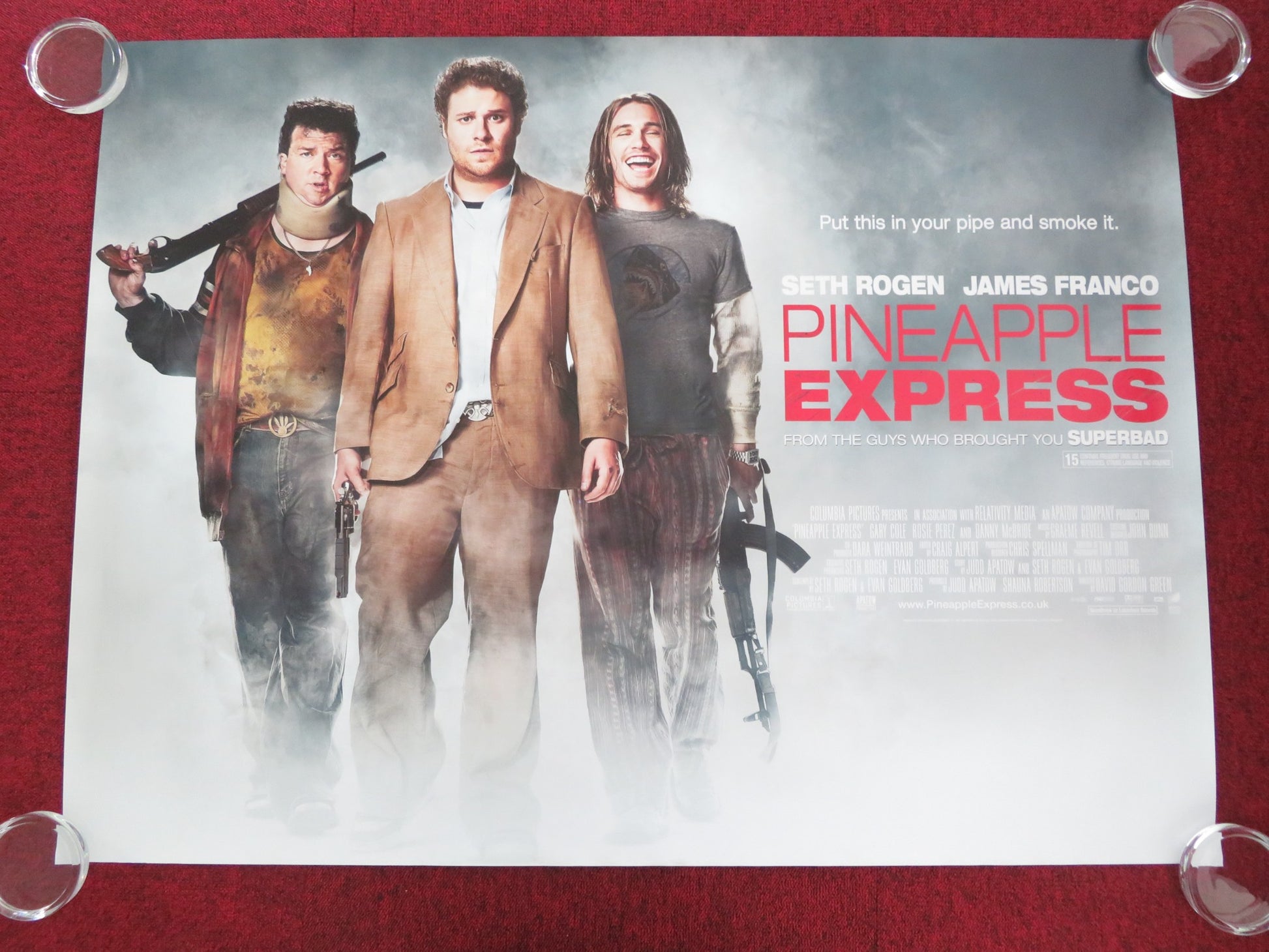 PINEAPPLE EXPRESS UK QUAD ROLLED POSTER SETH ROGEN JAMES FRANCO 2008 - Rendezvous Cinema