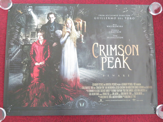 CRIMSON PEAK UK QUAD ROLLED POSTER MIA WASIKOWSKA JESSICA CHASTAIN 2015 - Rendezvous Cinema