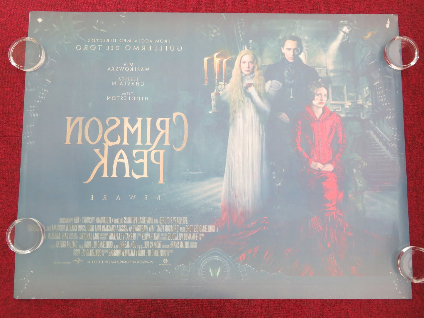 CRIMSON PEAK UK QUAD ROLLED POSTER MIA WASIKOWSKA JESSICA CHASTAIN 2015 - Rendezvous Cinema