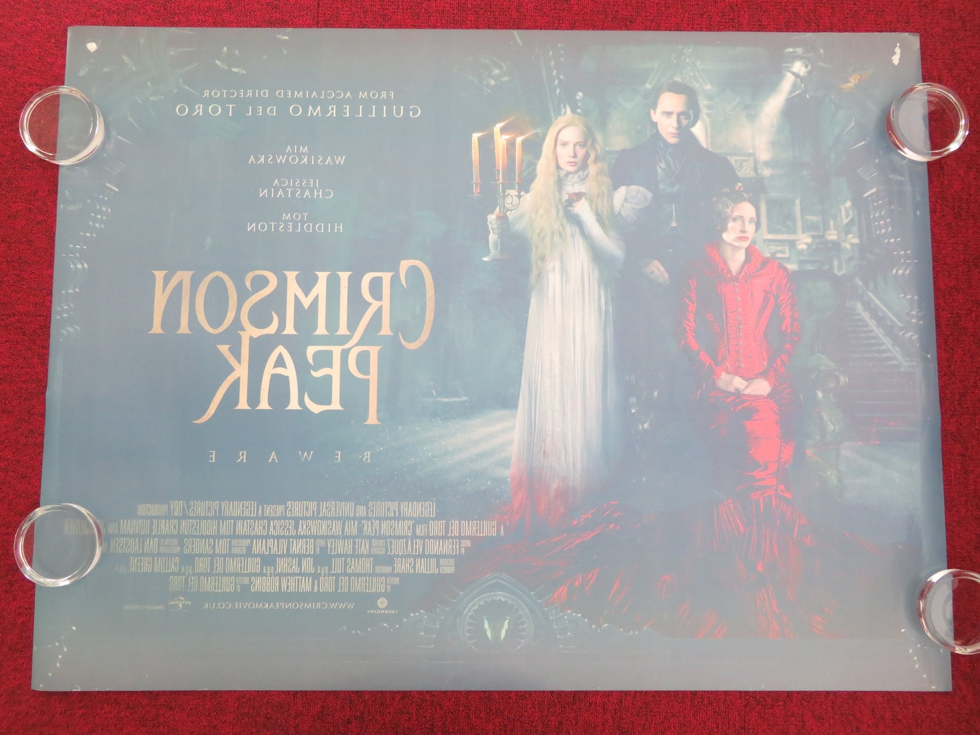 CRIMSON PEAK UK QUAD ROLLED POSTER MIA WASIKOWSKA JESSICA CHASTAIN 2015 - Rendezvous Cinema