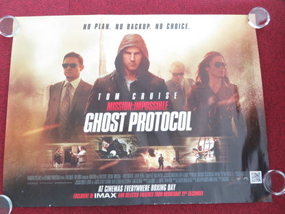 MISSION: IMPOSSIBLE - GHOST PROTOCOL UK QUAD ROLLED POSTER TOM CRUISE 2011 - Rendezvous Cinema