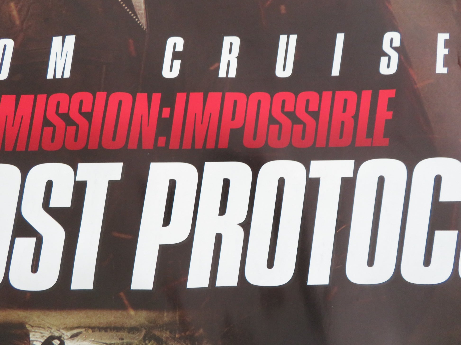 MISSION: IMPOSSIBLE - GHOST PROTOCOL UK QUAD ROLLED POSTER TOM CRUISE 2011 - Rendezvous Cinema