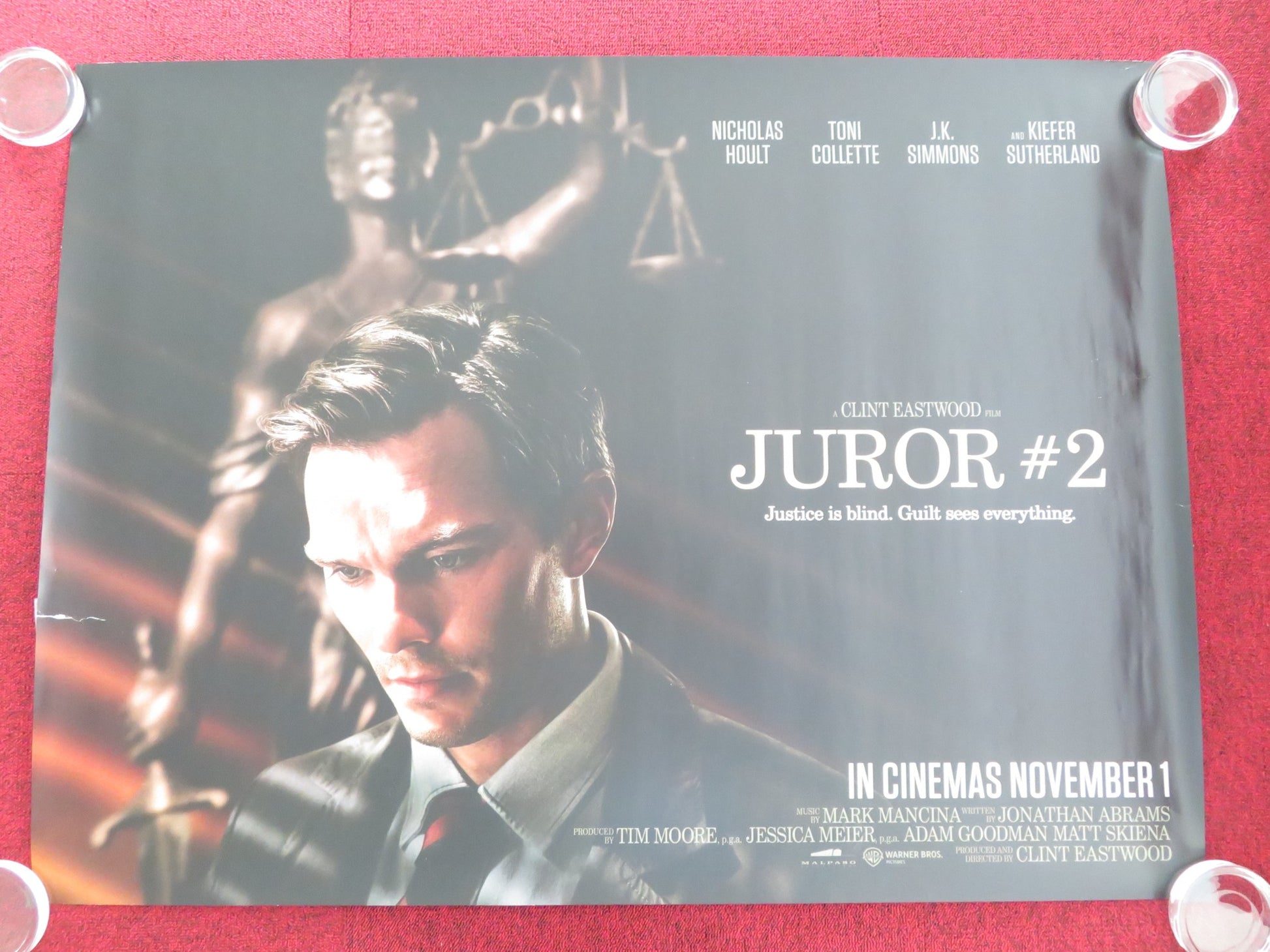 JUROR #2 UK QUAD ROLLED POSTER NICHOLAS HOULT TONI COLLETTE 2024 - Rendezvous Cinema