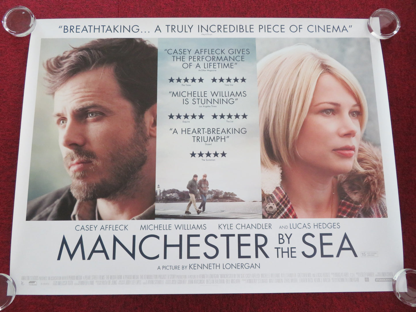 MANCHESTER BY THE SEA UK QUAD ROLLED POSTER CASEY AFFLECK MICHELLE WILLIAMS 2016 - Rendezvous Cinema