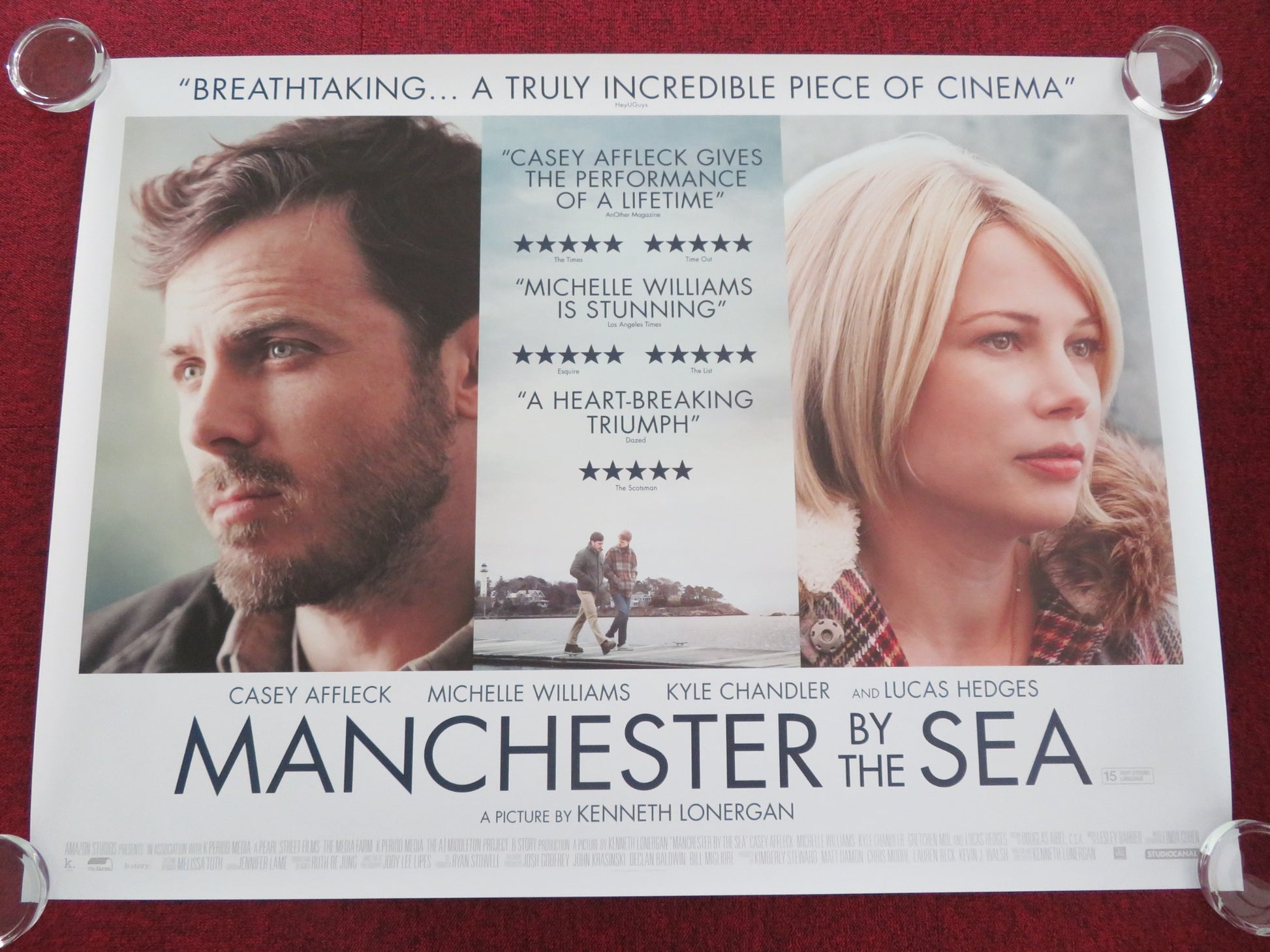 MANCHESTER BY THE SEA UK QUAD ROLLED POSTER CASEY AFFLECK MICHELLE WILLIAMS 2016 - Rendezvous Cinema