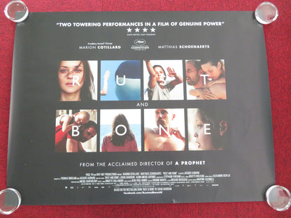 RUST AND BONE UK QUAD ROLLED POSTER MARION COTILLARD MATTHIAS SCHOENAERTS 2012