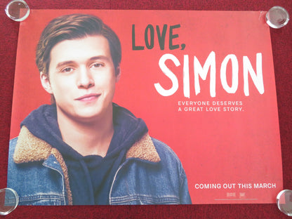 LOVE, SIMON UK QUAD ROLLED POSTER NICK ROBINSON JENNIFER GARNER 2018 - Rendezvous Cinema