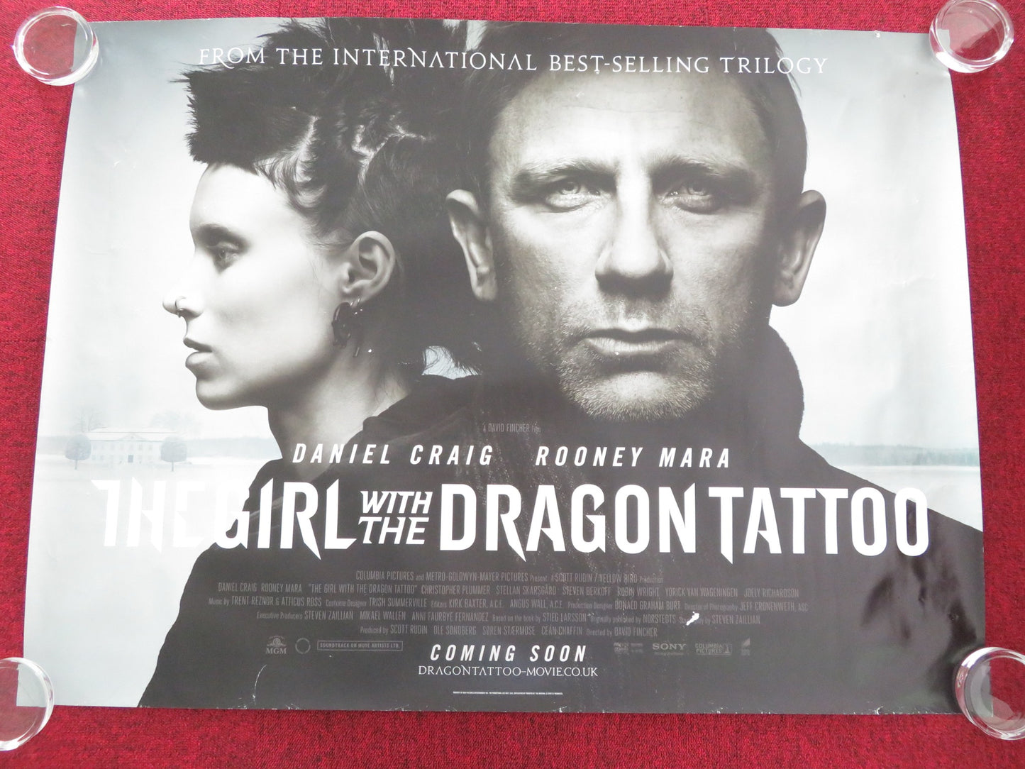 THE GIRL WITH THE DRAGON TATTOO UK QUAD ROLLED POSTER DANIEL CRAIG 2011 - Rendezvous Cinema