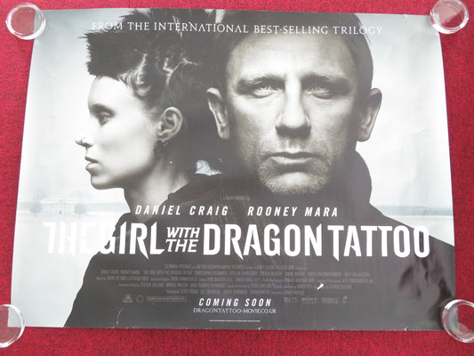 THE GIRL WITH THE DRAGON TATTOO UK QUAD ROLLED POSTER DANIEL CRAIG 2011 - Rendezvous Cinema