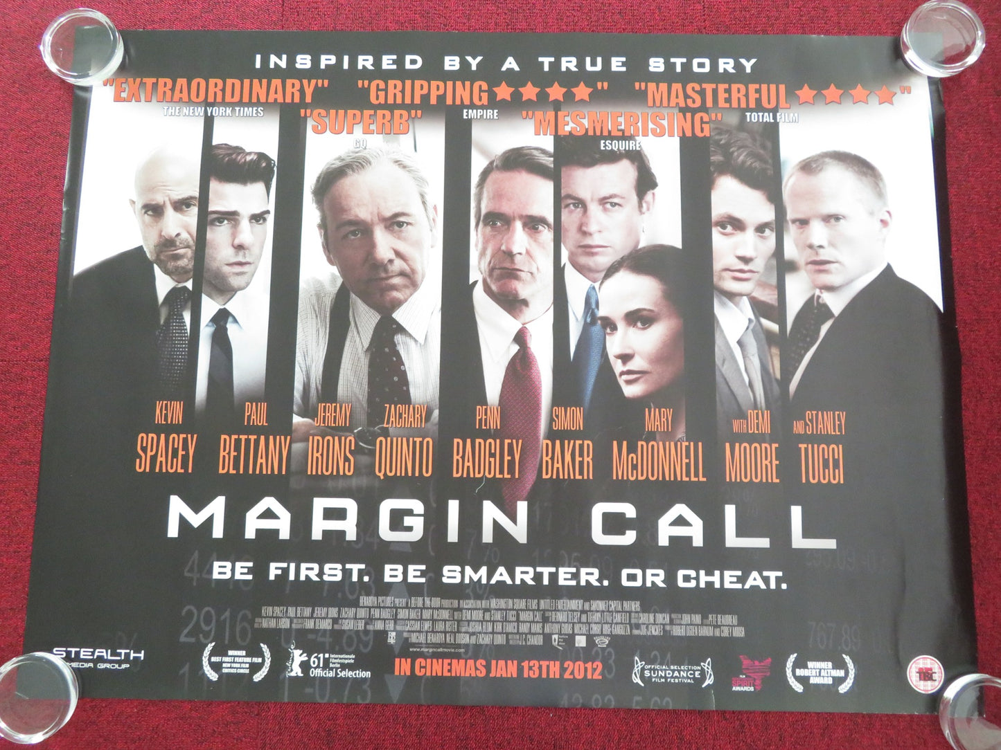 MARGIN CALL UK QUAD ROLLED POSTER KEVIN SPACEY PAUL BETTANY 2011 - Rendezvous Cinema
