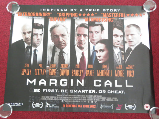 MARGIN CALL UK QUAD ROLLED POSTER KEVIN SPACEY PAUL BETTANY 2011 - Rendezvous Cinema