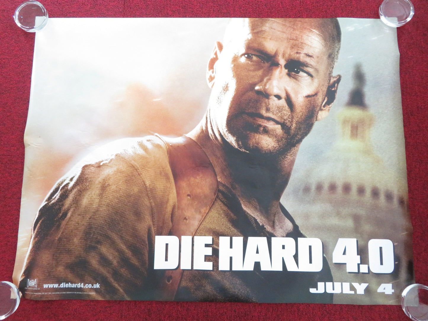 DIE HARD 4.0 UK QUAD ROLLED POSTER BRUCE WILLIS TIMOTHY OLYPHANT 2007 - Rendezvous Cinema