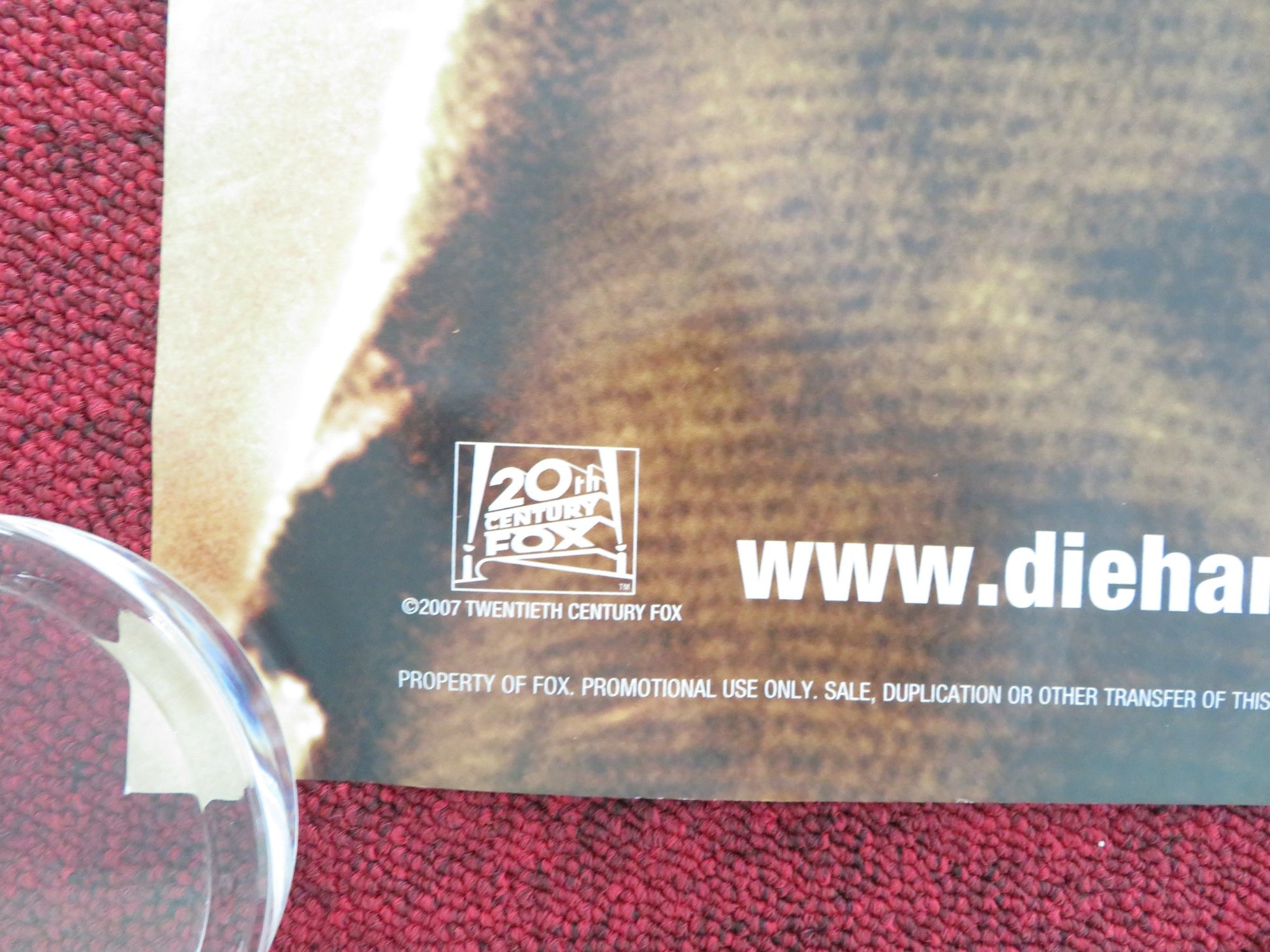 DIE HARD 4.0 UK QUAD ROLLED POSTER BRUCE WILLIS TIMOTHY OLYPHANT 2007 - Rendezvous Cinema