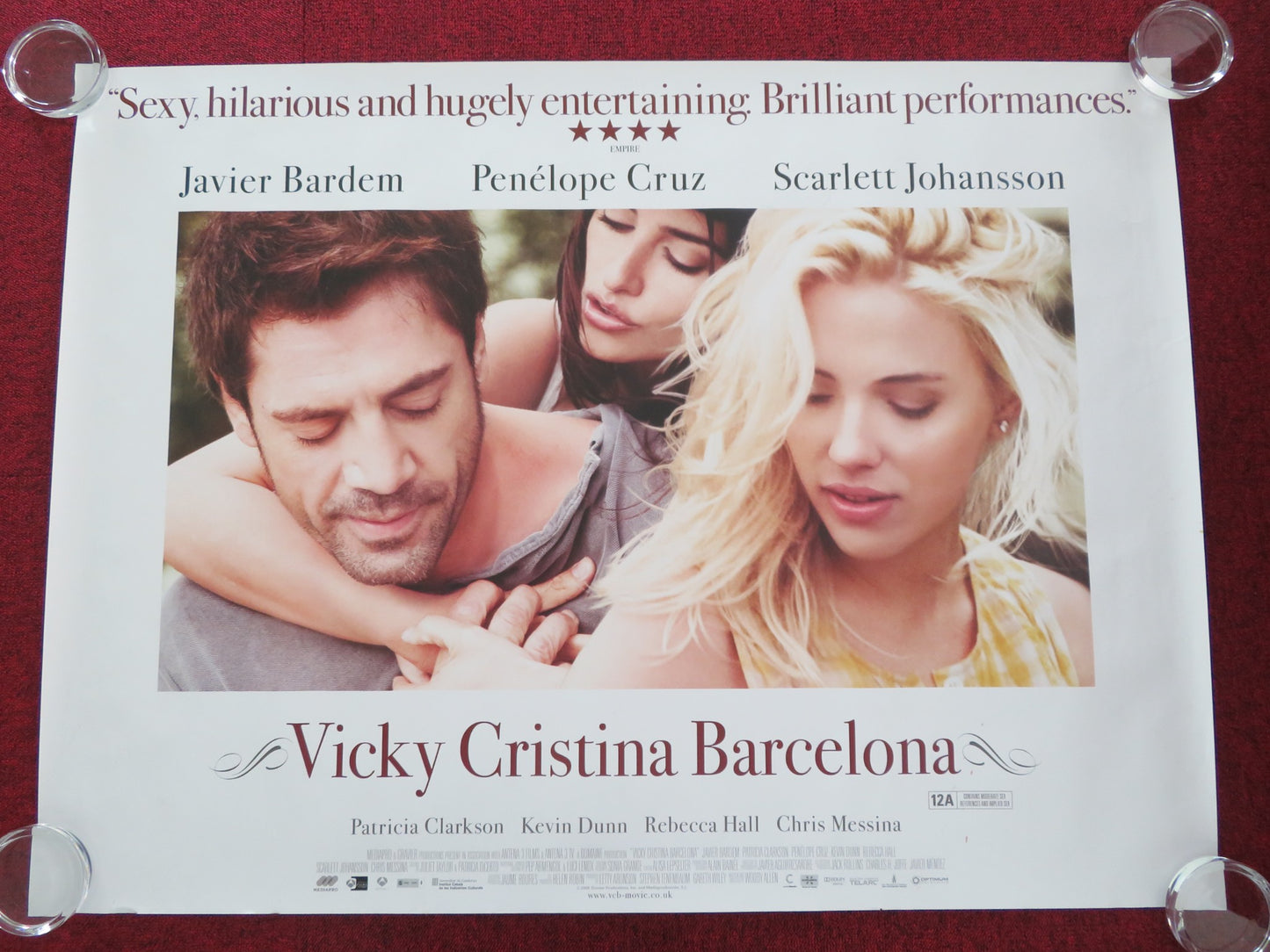 VICKY CRISTINA BARCELONA UK QUAD ROLLED POSTER SCARLETT JOHANSSON J. BARDEM 2008 - Rendezvous Cinema