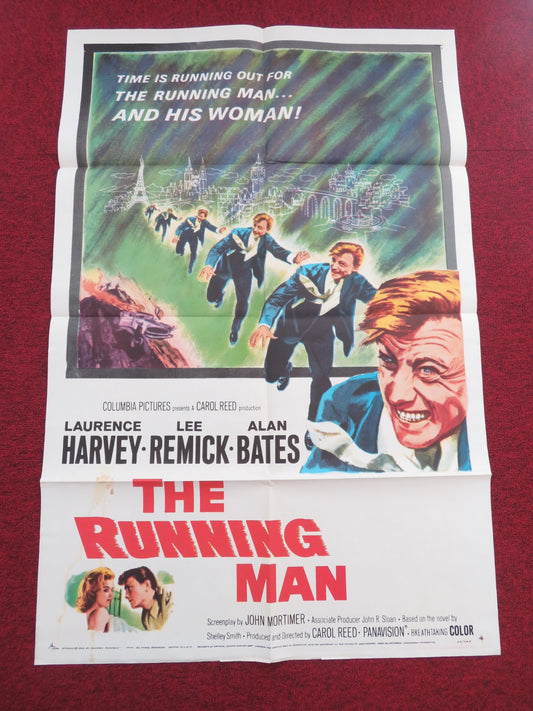 The Running Man Folded US One Sheet Poster Laurence Harvey Lee Remick 1963
