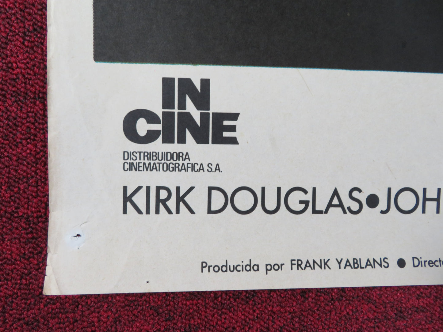 THE FURY SPANISH POSTER KIRK DOUGLAS JOHN CASSAVETES 1979