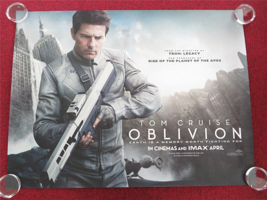 OBLIVION - A UK QUAD ROLLED POSTER TOM CRUISE MORGAN FREEMAN 2013 - Rendezvous Cinema