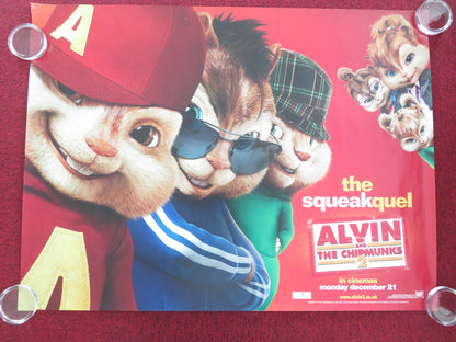ALVIN AND THE CHIPMUNKS 2: THE SQUEAKQUEL - A UK QUAD ROLLED POSTER J. LEE 2009 - Rendezvous Cinema