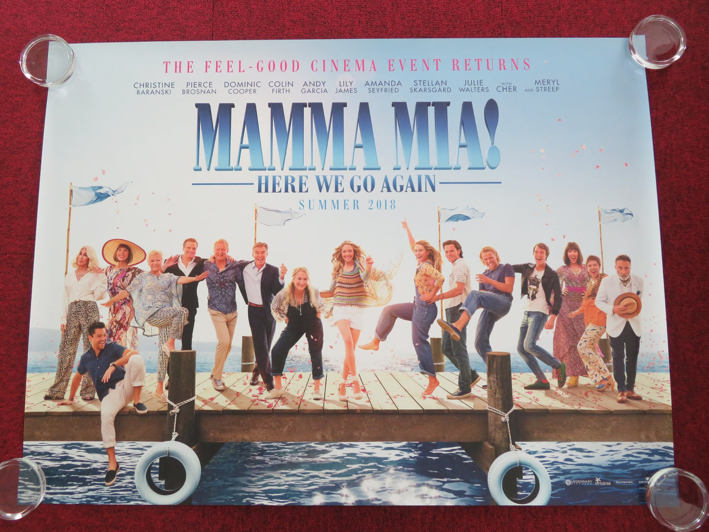 MAMMA MIA! HERE WE GO AGAIN UK QUAD ROLLED POSTER AMANDA SEYFRIED C. FIRTH 2018 - Rendezvous Cinema