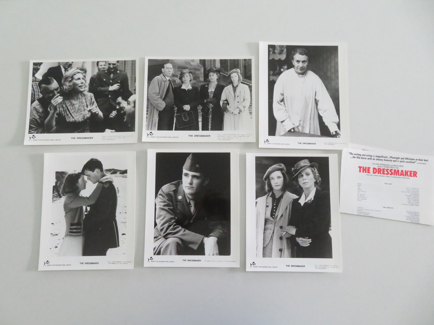 THE DRESSMAKER MOVIE STILL PHOTO LOT OF 6 BILLIE WHITELAW JOAN PLOWRIGHT 1988 - Rendezvous Cinema