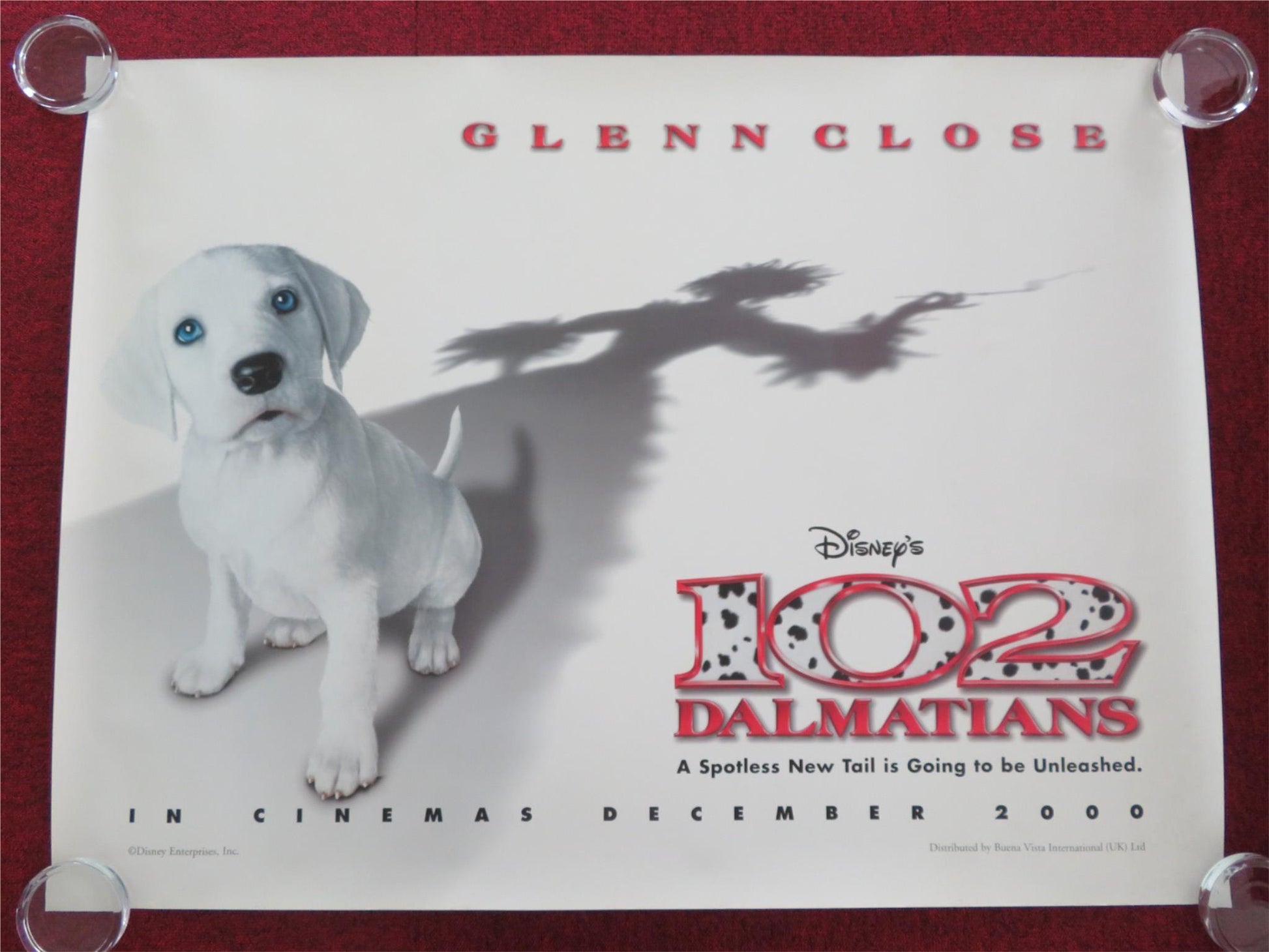 102 DALMATIONS UK QUAD ROLLED POSTER DISNEY GLENN CLOSE ERIC IDLE 2000 - Rendezvous Cinema