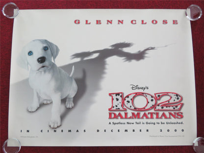 102 DALMATIONS UK QUAD ROLLED POSTER DISNEY GLENN CLOSE ERIC IDLE 2000 - Rendezvous Cinema