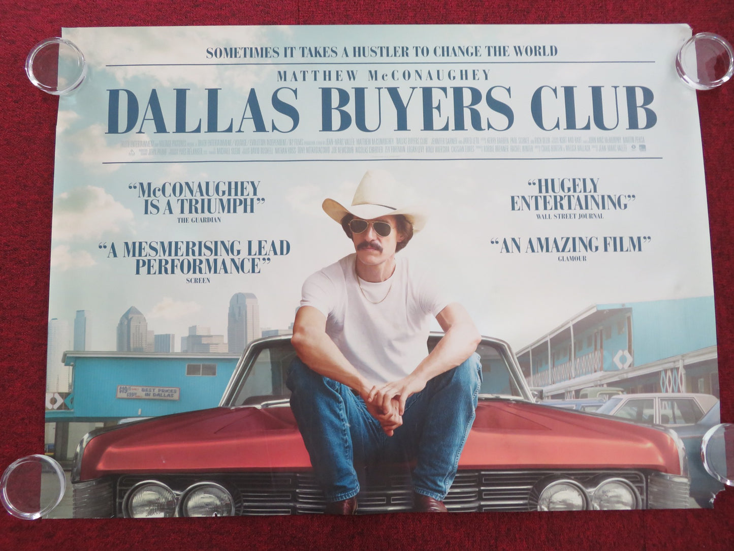 DALLAS BUYERS CLUB UK QUAD ROLLED POSTER MATTHEW MCCONAUGHEY JARED LETO 2013 - Rendezvous Cinema