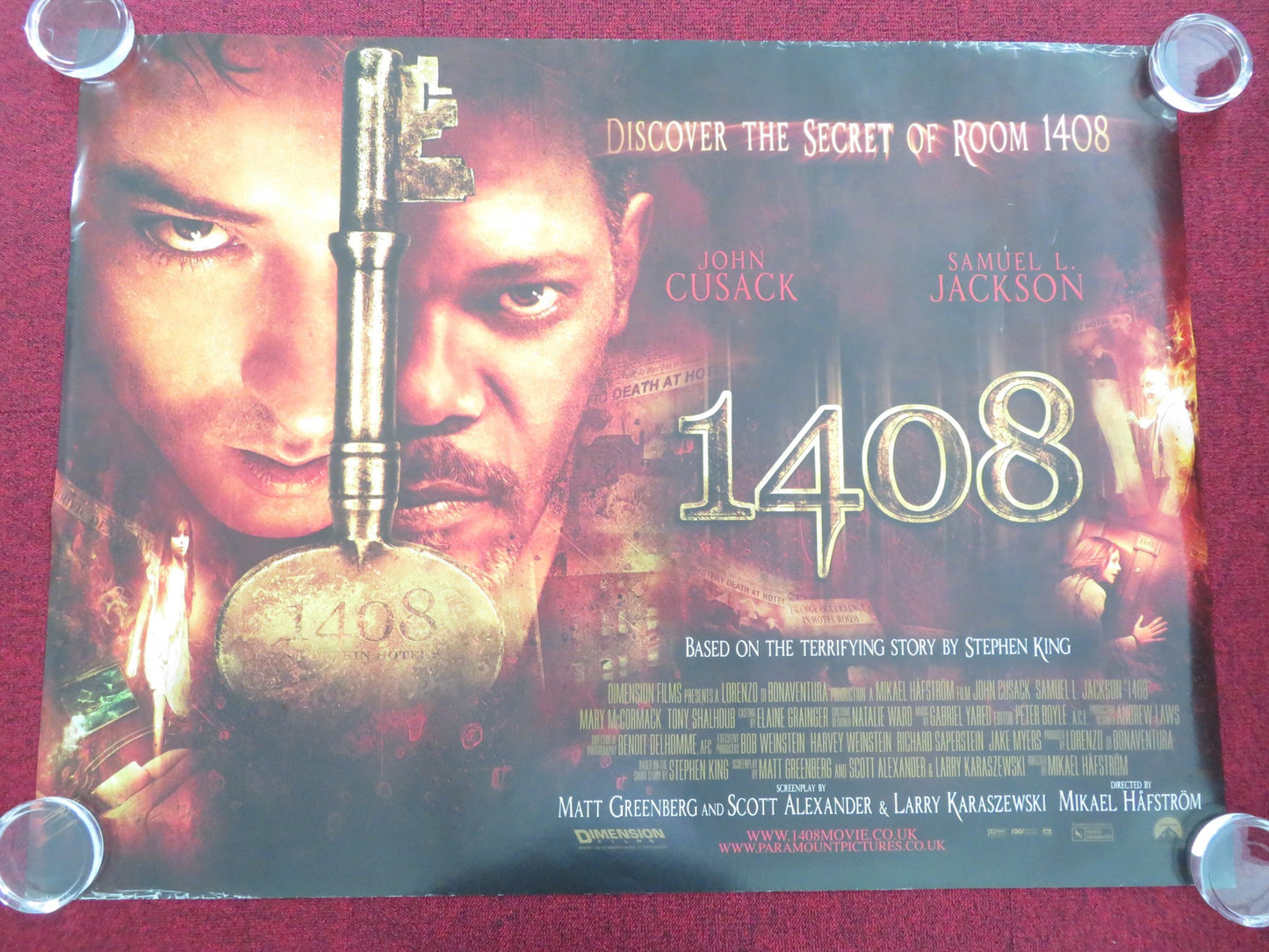 1408 UK QUAD ROLLED POSTER JOHN CUSACK SAMUEL L. JACKSON 2007