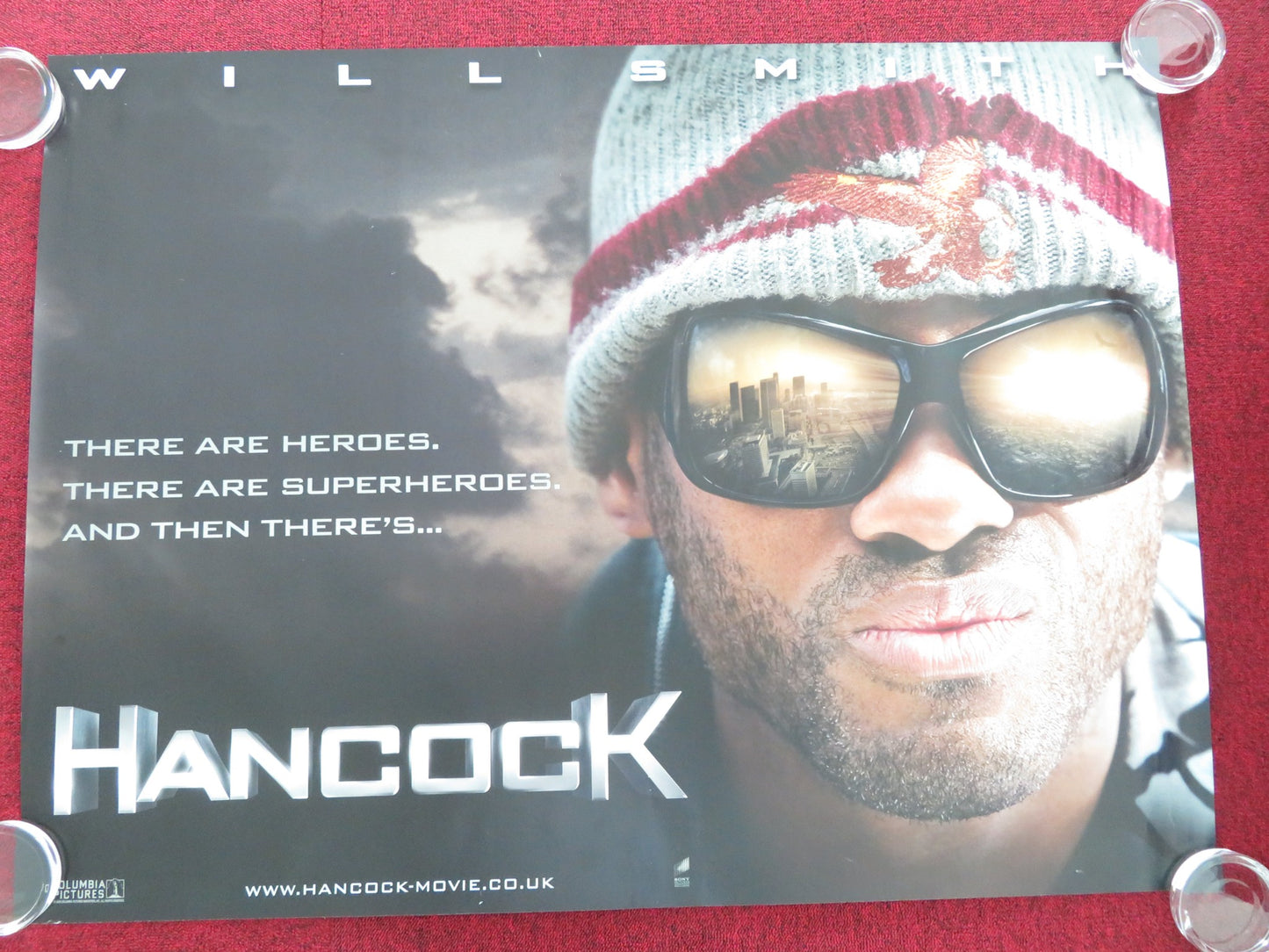 HANCOCK UK QUAD ROLLED POSTER WILL SMITH CHARLIZE THERON 2008 - Rendezvous Cinema