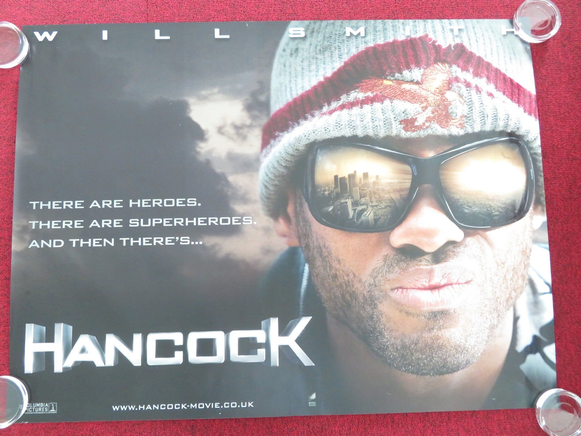 HANCOCK UK QUAD ROLLED POSTER WILL SMITH CHARLIZE THERON 2008 - Rendezvous Cinema