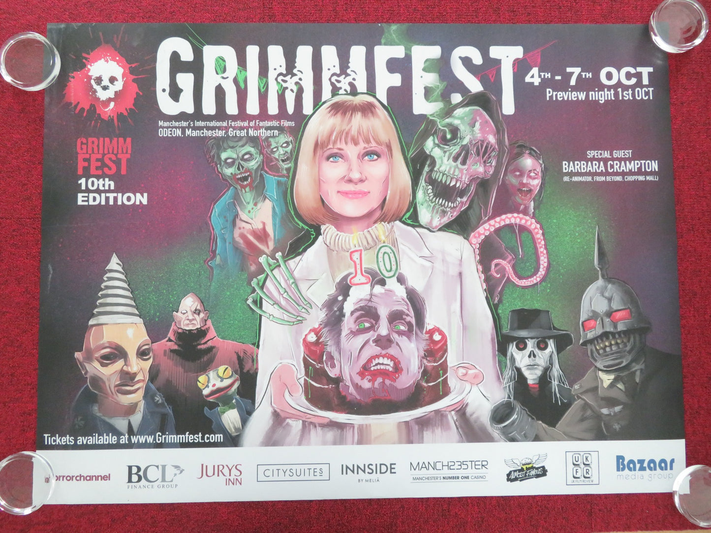 GRIMMFEST 10TH EDITION UK QUAD ROLLED POSTER BARBARA CRAMPTON 2018