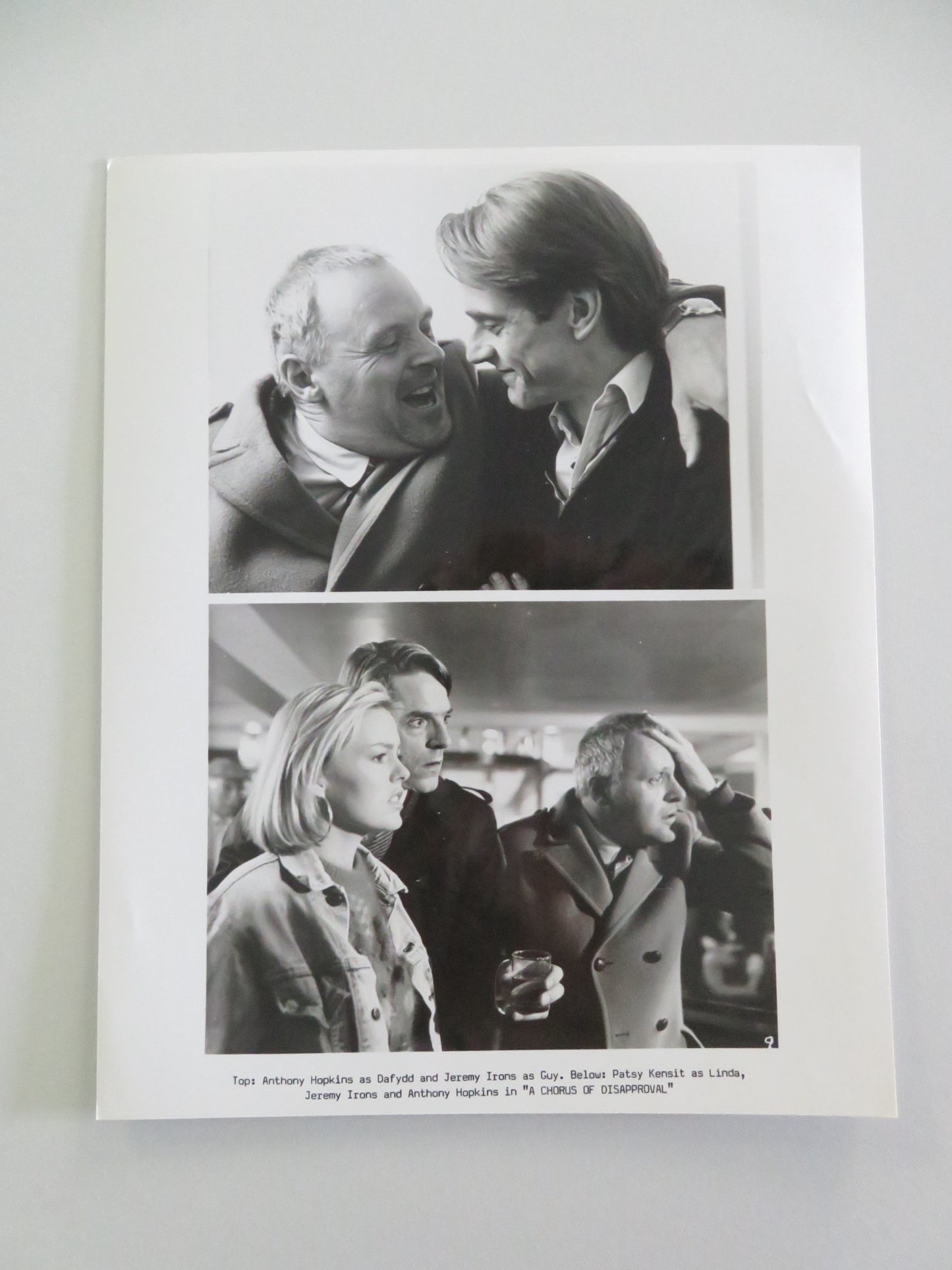 A CHORUS OF DISAPPROVAL MOVIE STILL PHOTO LOT OF 3 JEREMY IRONS A. HOPKINS 1989 - Rendezvous Cinema