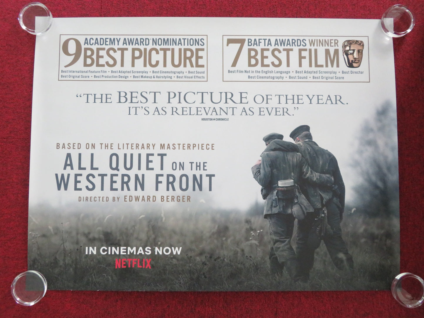 ALL QUIET ON THE WESTERN FRONT UK QUAD ROLLED POSTER DANIEL BRUHL 2022 - Rendezvous Cinema
