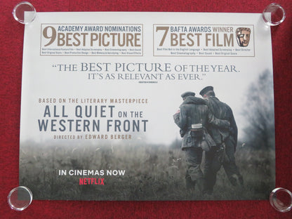 ALL QUIET ON THE WESTERN FRONT UK QUAD ROLLED POSTER DANIEL BRUHL 2022 - Rendezvous Cinema