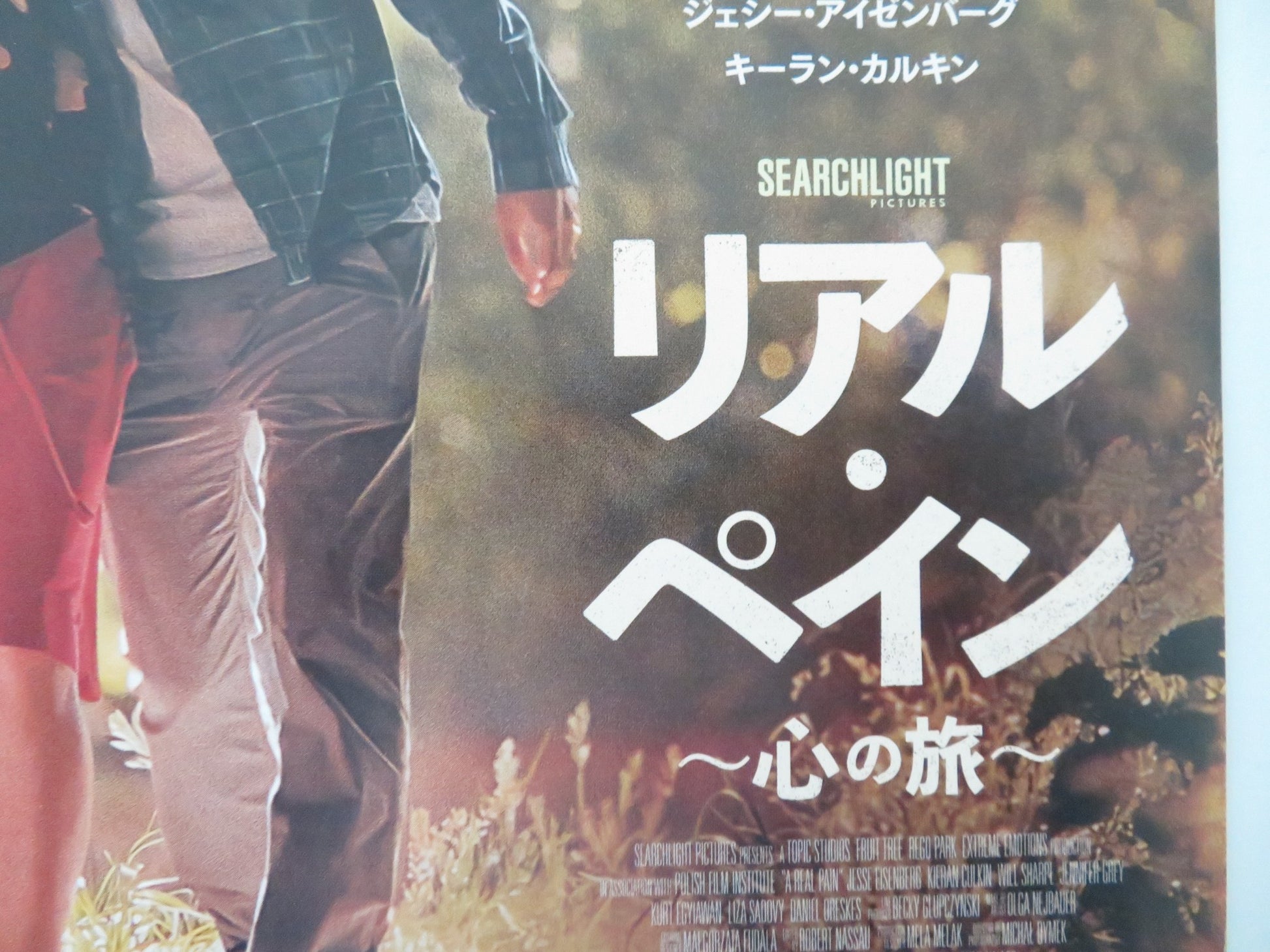 A REAL PAIN JAPANESE CHIRASHI (B5) POSTER JESSE EISENBERG KIERAN CULKIN 2024 - Rendezvous Cinema
