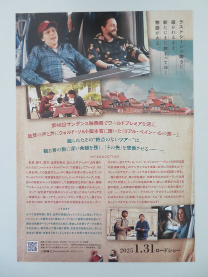 A REAL PAIN JAPANESE CHIRASHI (B5) POSTER JESSE EISENBERG KIERAN CULKIN 2024 - Rendezvous Cinema