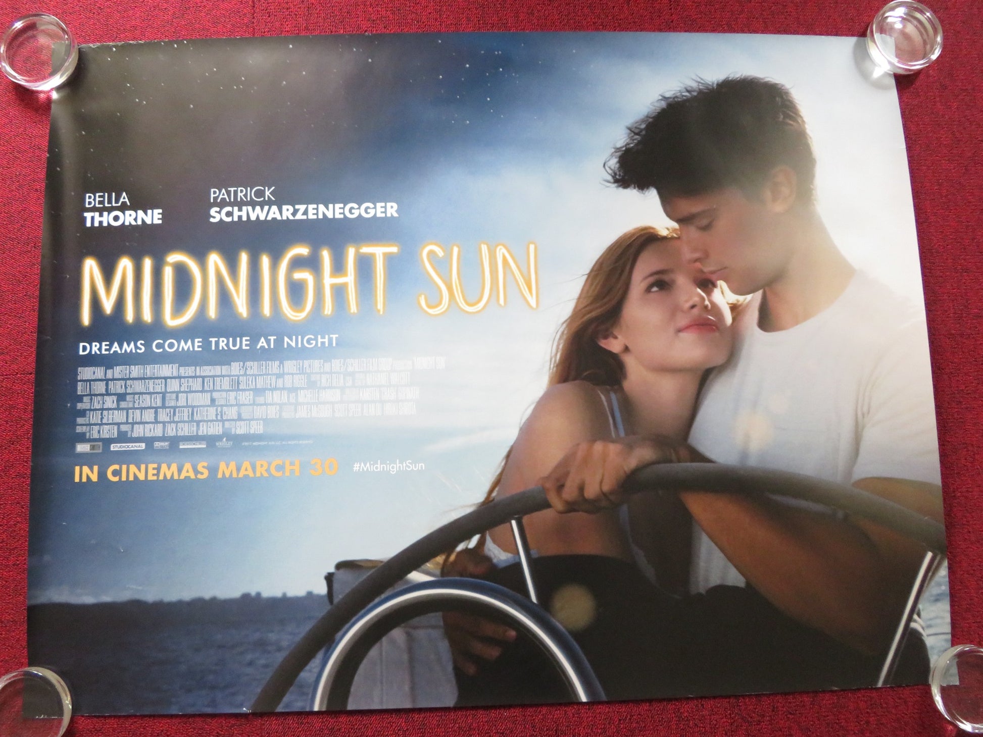 MIDNIGHT SUN UK QUAD ROLLED POSTER PATRICK SCHWARZENEGGER BELLA THORNE 2018 - Rendezvous Cinema