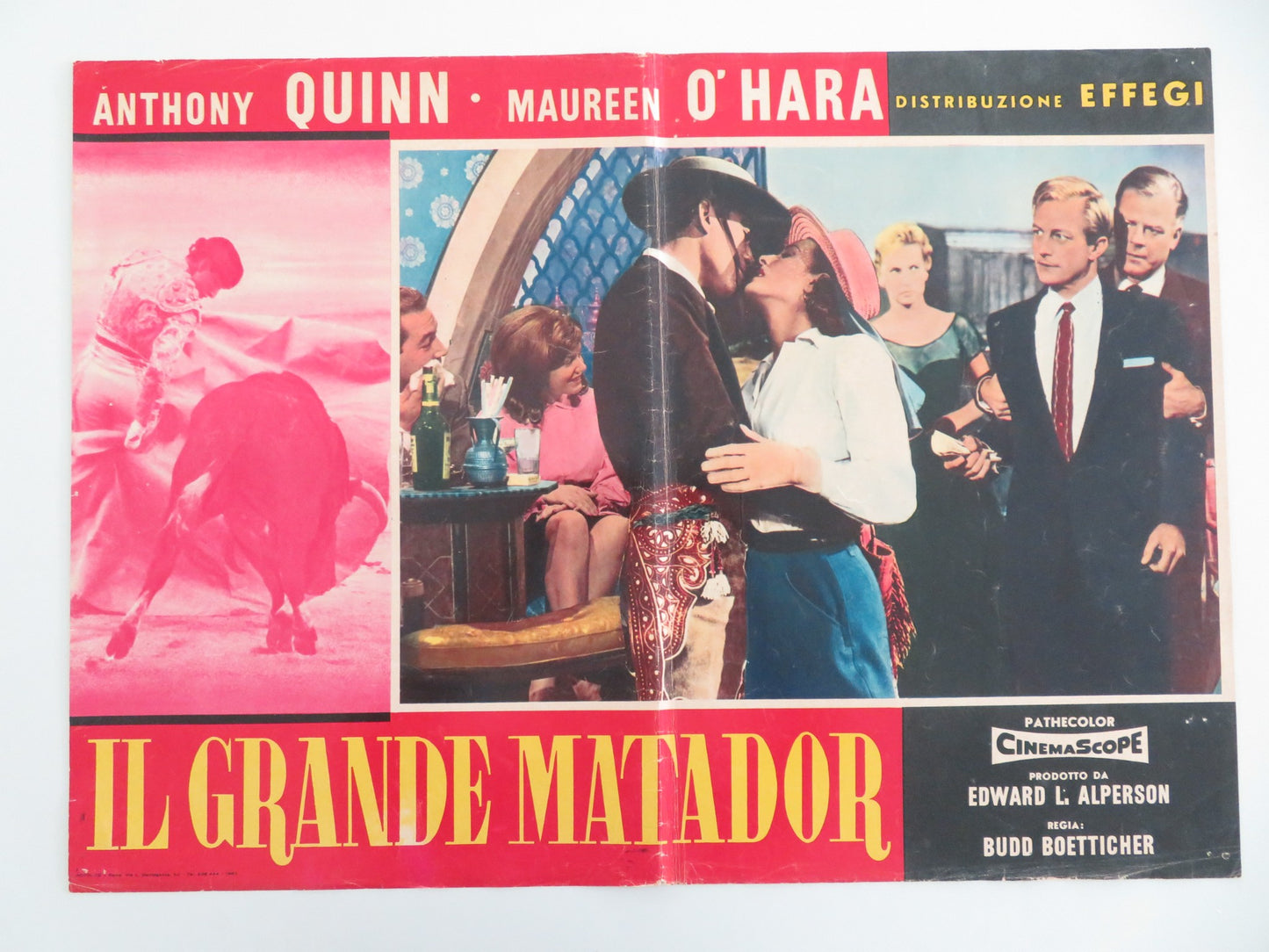 THE MAGNIFICENT MATADOR - A ITALIAN FOTOBUSTA POSTER ANTHONY QUINN O'HARA R1964