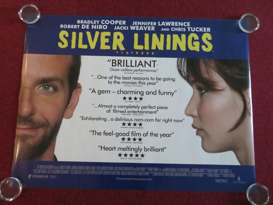 SILVER LININGS PLAYBOOK UK QUAD ROLLED POSTER BRADLEY COOPER J. LAWRENCE 2012 - Rendezvous Cinema