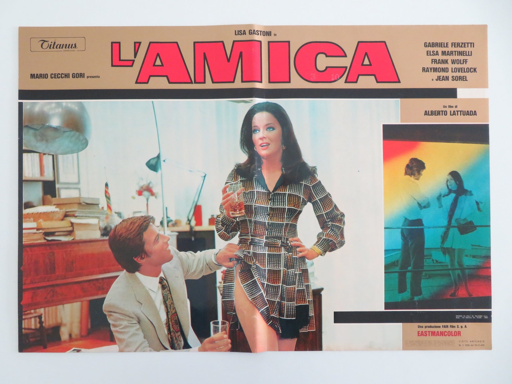 L'AMICA - I ITALIAN FOTOBUSTA POSTER LISA GASTONI GABRIELE FERZETTI 1969 - Rendezvous Cinema
