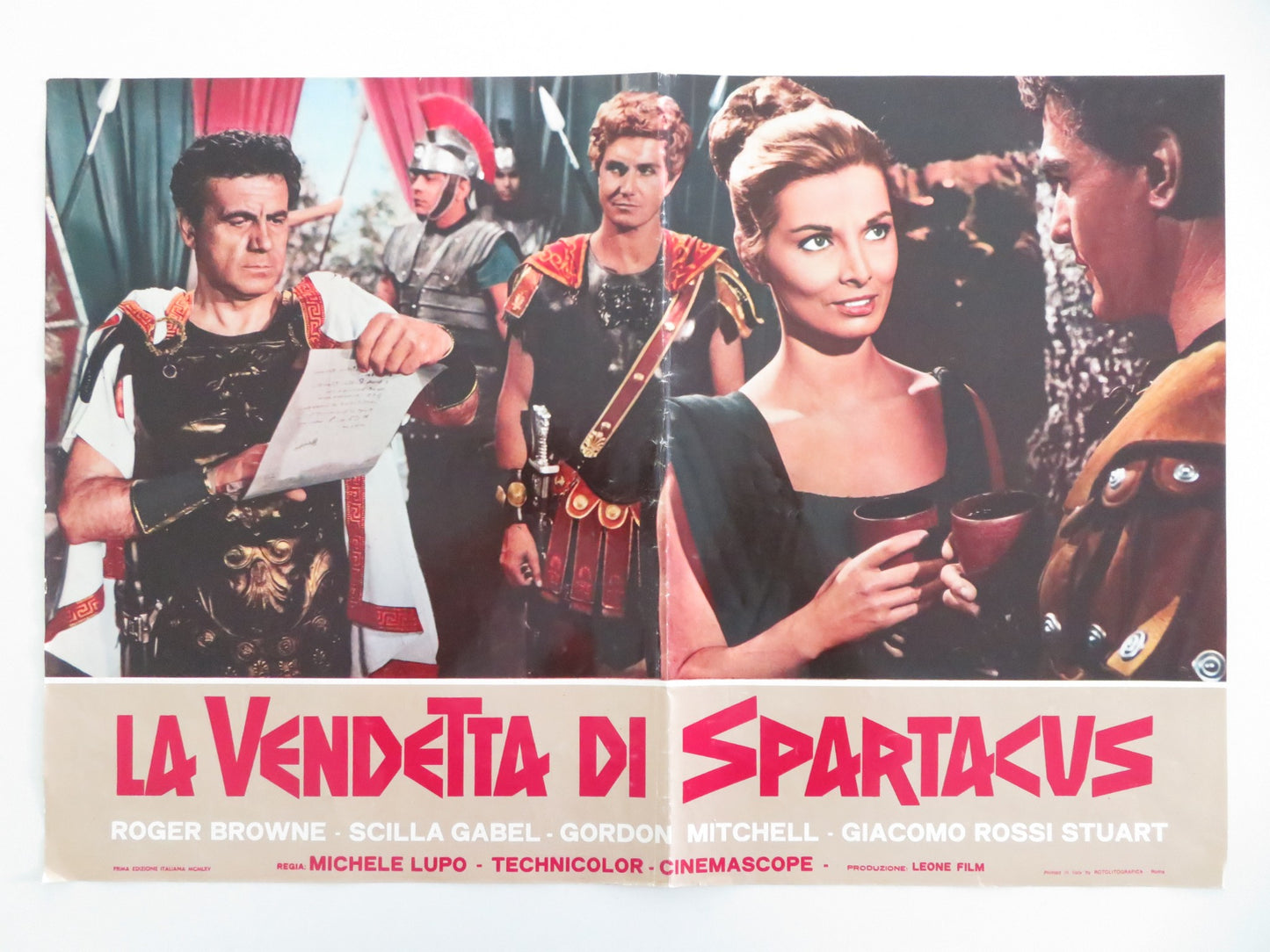 THE REVENGE OF SPARTACUS - C ITALIAN FOTOBUSTA POSTER ROGER BROWNE R1972 - Rendezvous Cinema