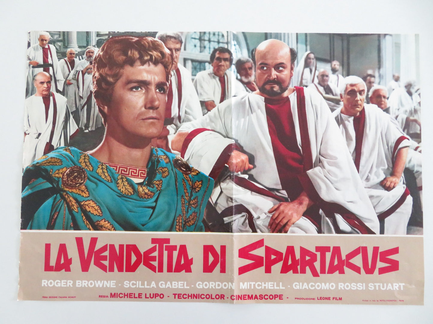 THE REVENGE OF SPARTACUS - D ITALIAN FOTOBUSTA POSTER ROGER BROWNE R1972 - Rendezvous Cinema