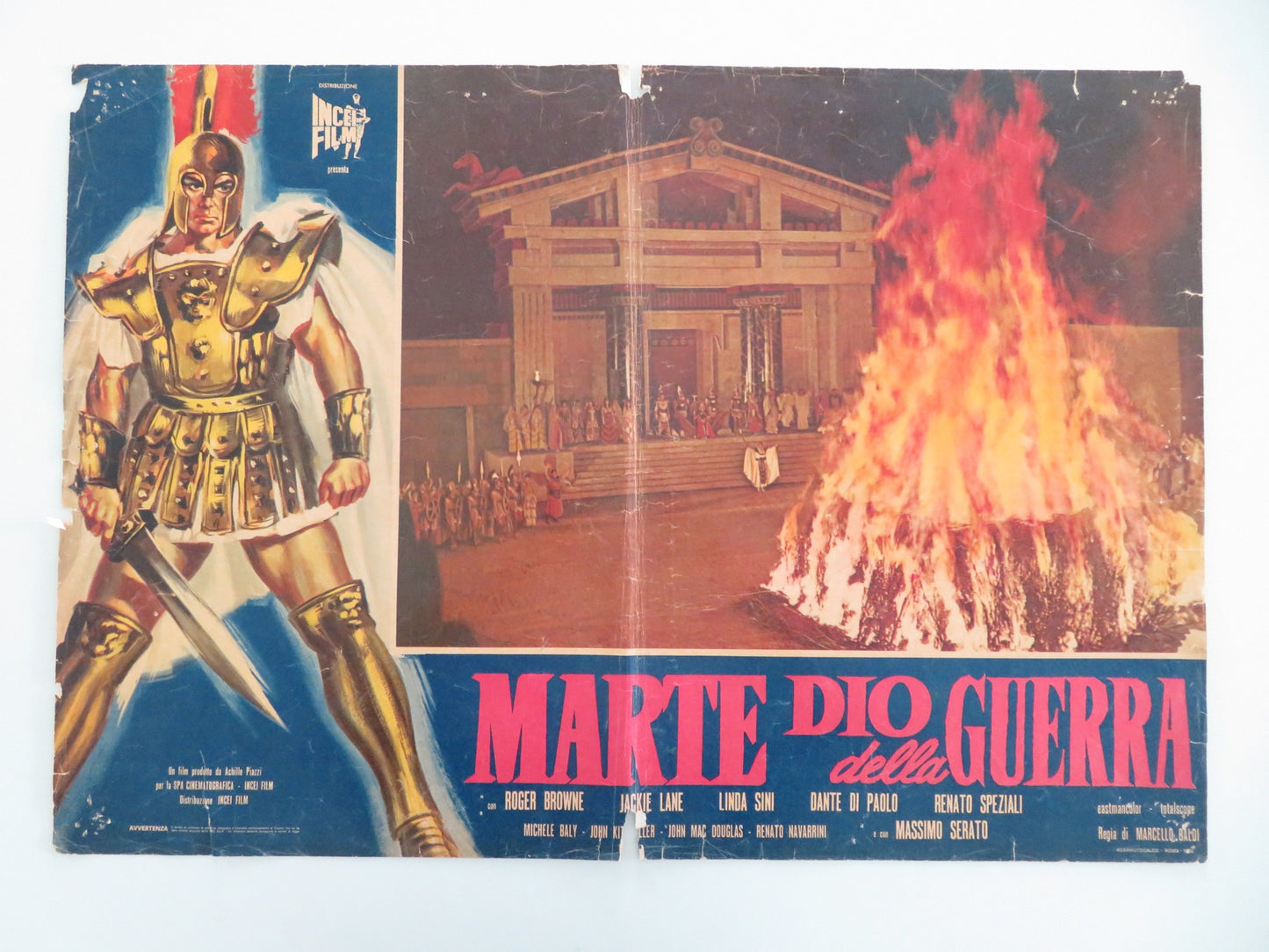 MARTE DIO DELLA GUERRA - A ITALIAN FOTOBUSTA POSTER ROGER BROWNE J. LANE 1962 - Rendezvous Cinema