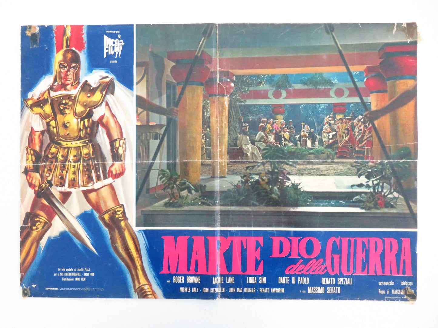MARTE DIO DELLA GUERRA - B ITALIAN FOTOBUSTA POSTER ROGER BROWNE J. LANE 1962 - Rendezvous Cinema
