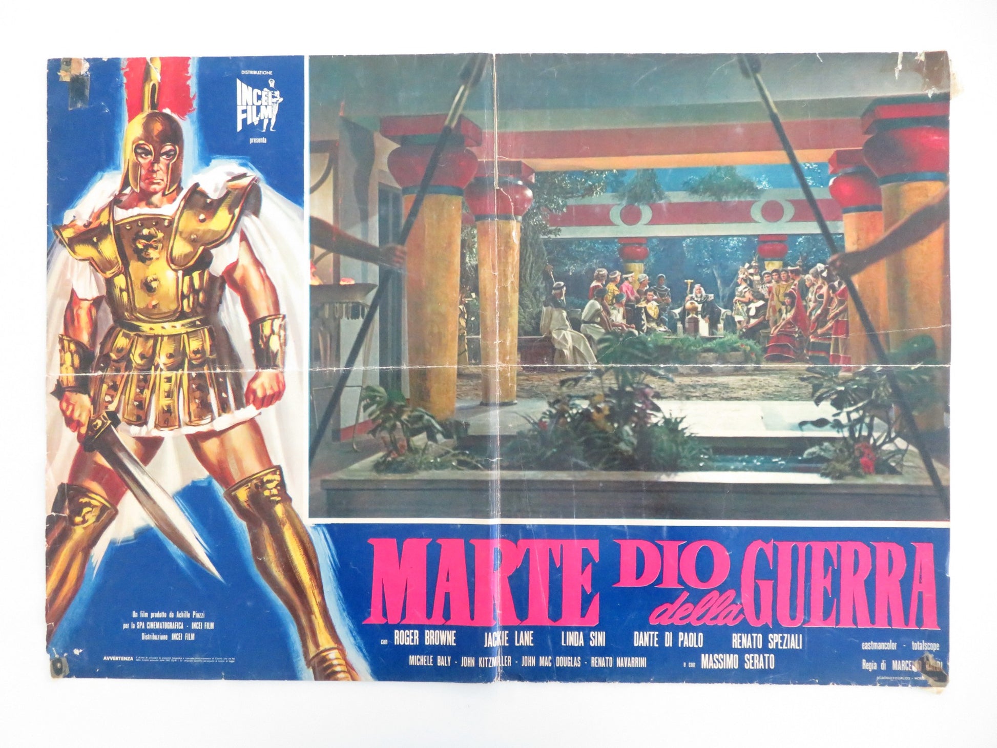MARTE DIO DELLA GUERRA - B ITALIAN FOTOBUSTA POSTER ROGER BROWNE J. LANE 1962 - Rendezvous Cinema