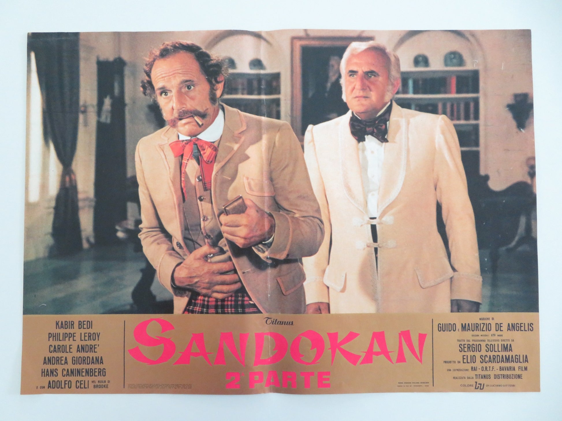 SANDOKAN 2 PART - B ITALIAN FOTOBUSTA POSTER KABIR BEDI ADOLFO CELI 1976 - Rendezvous Cinema