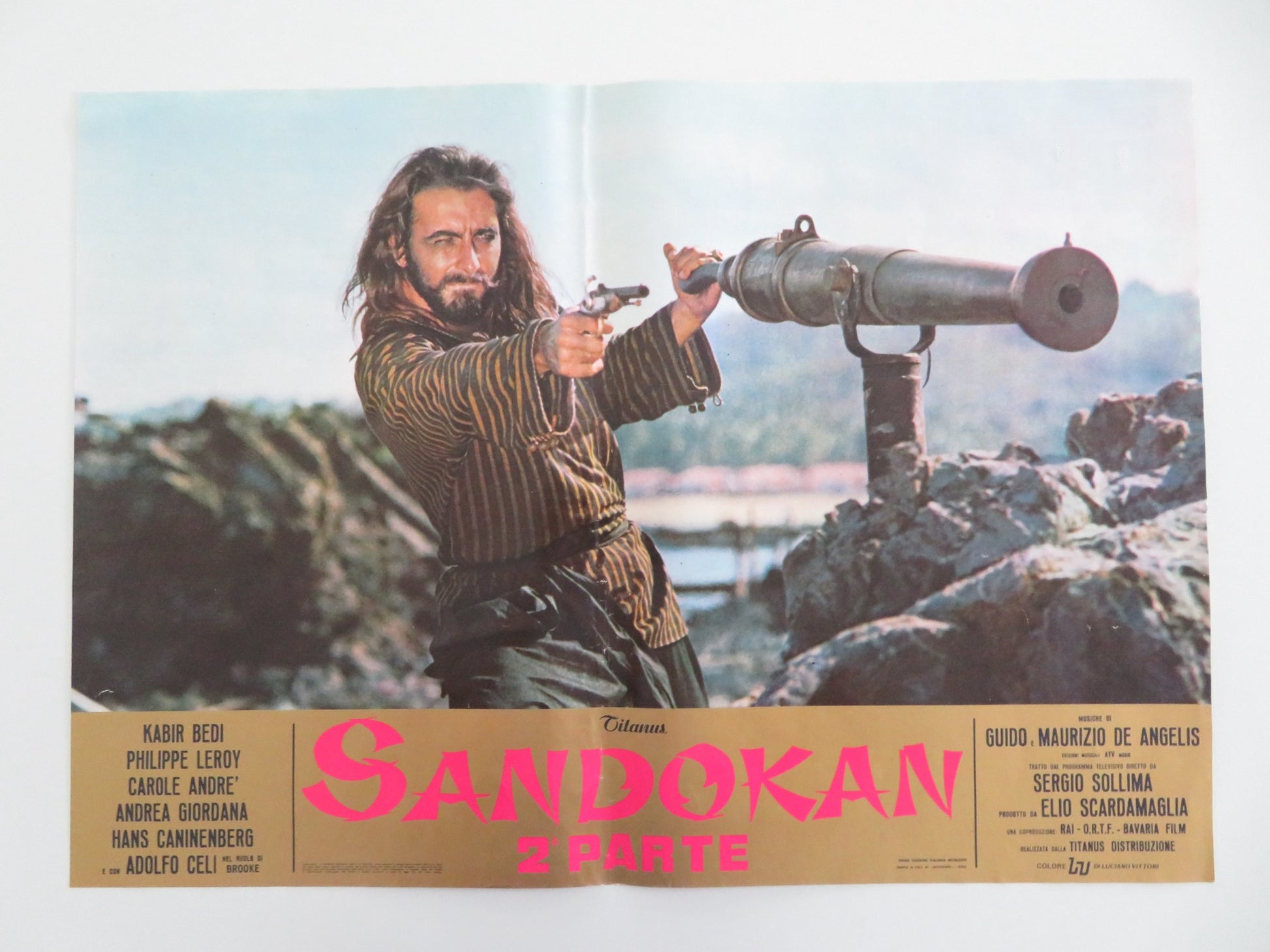 SANDOKAN 2 PART - D ITALIAN FOTOBUSTA POSTER KABIR BEDI ADOLFO CELI 1976 - Rendezvous Cinema